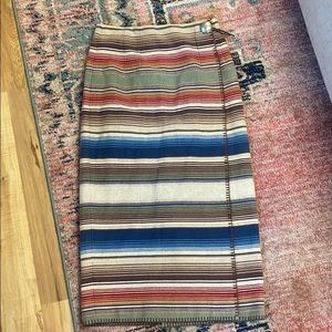 Vintage serape wrap skirt
